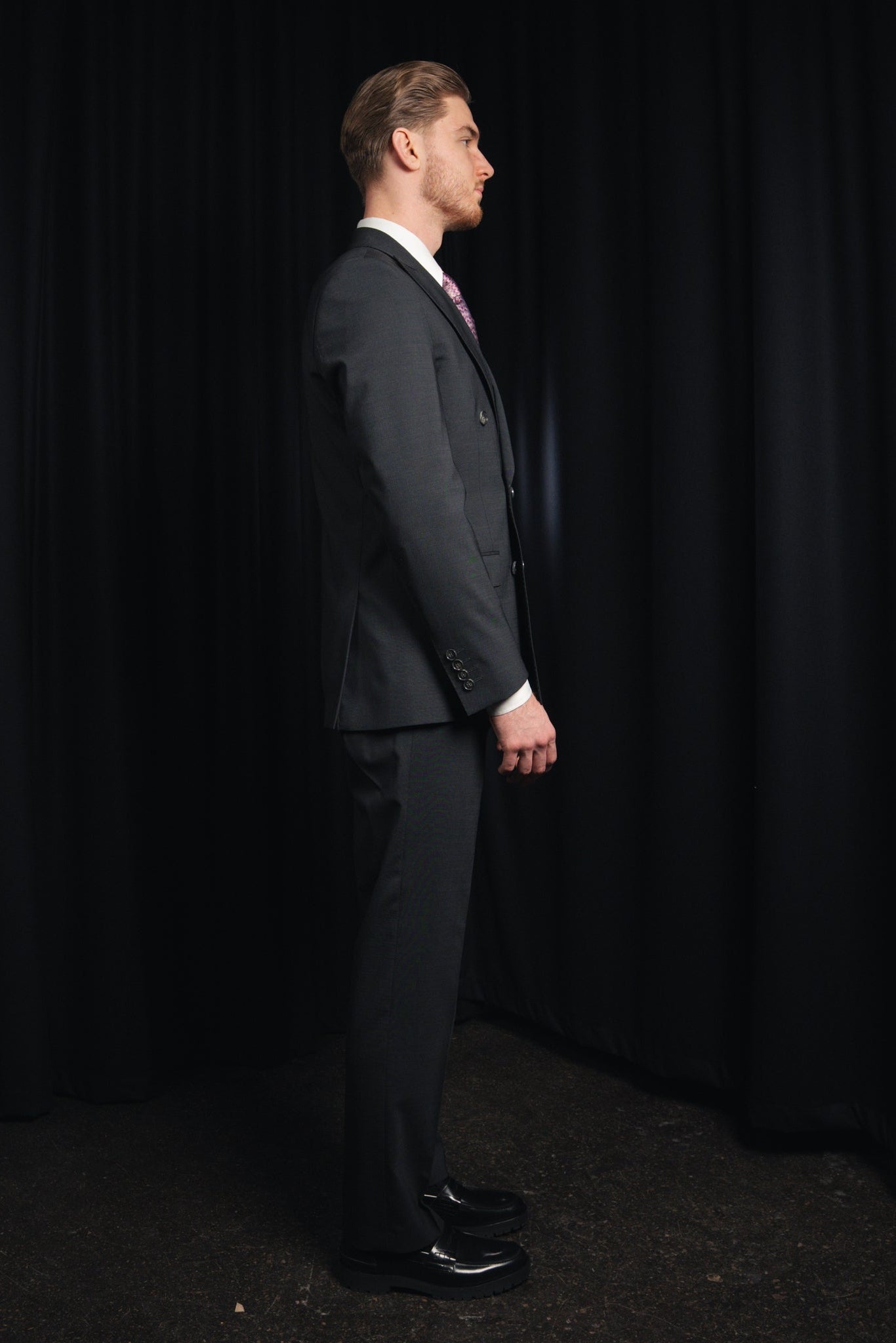 Suit - Double Breasted - Wool - Marlane - Grey