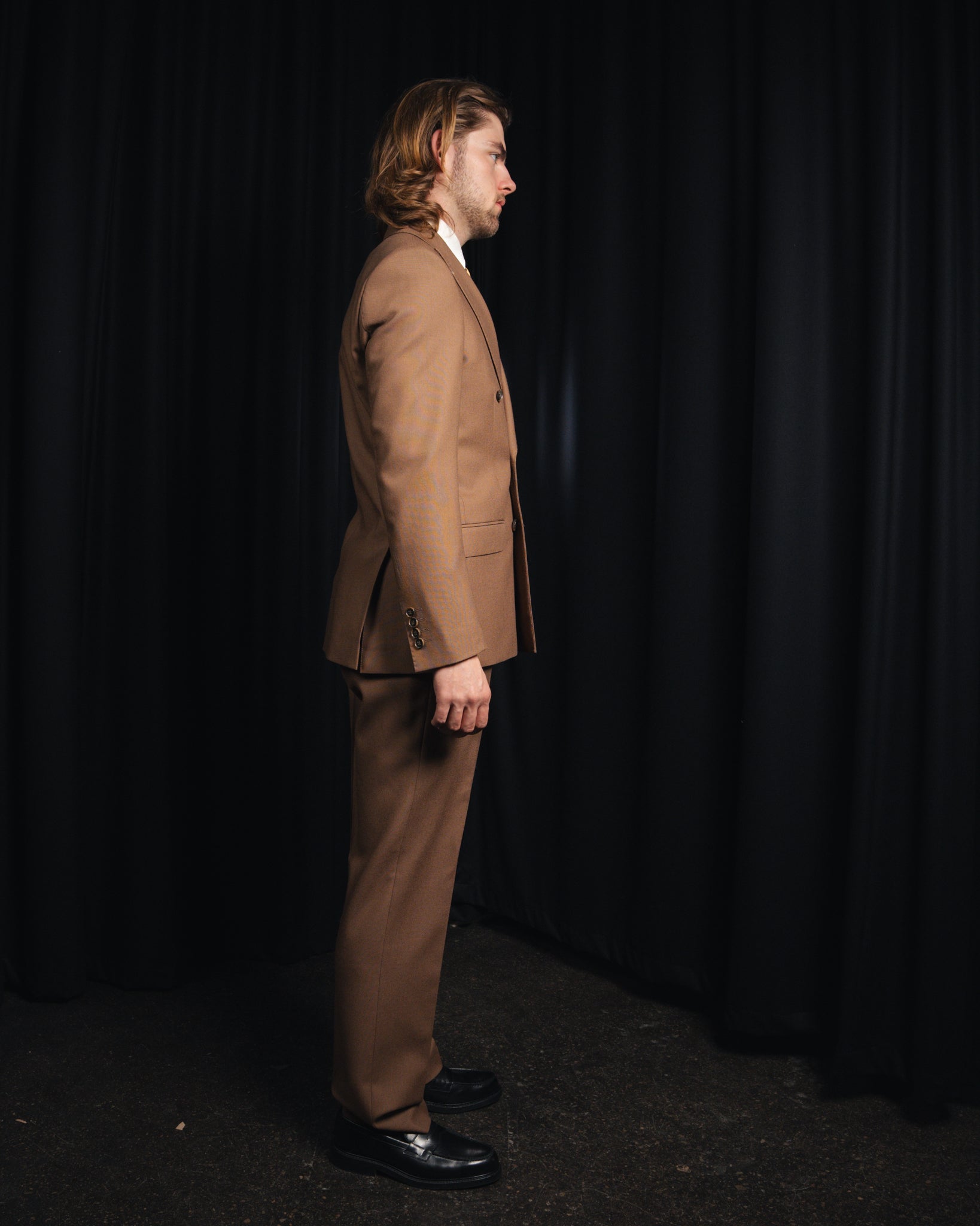 Suit – Double Breasted - 4ply Wool – Rogna - Camel