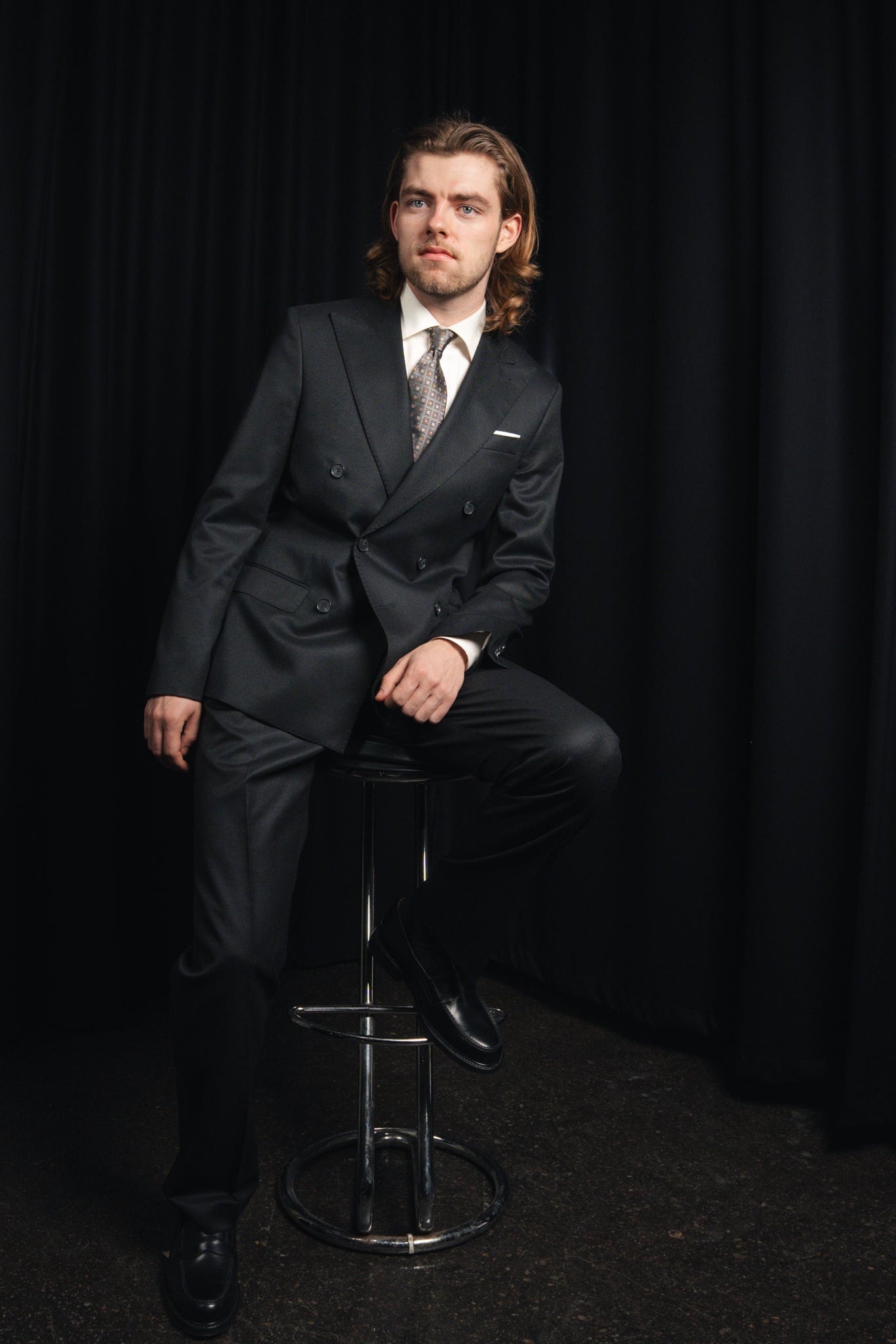 Suit – Double Breasted - Wool - VBC - Black Flannel