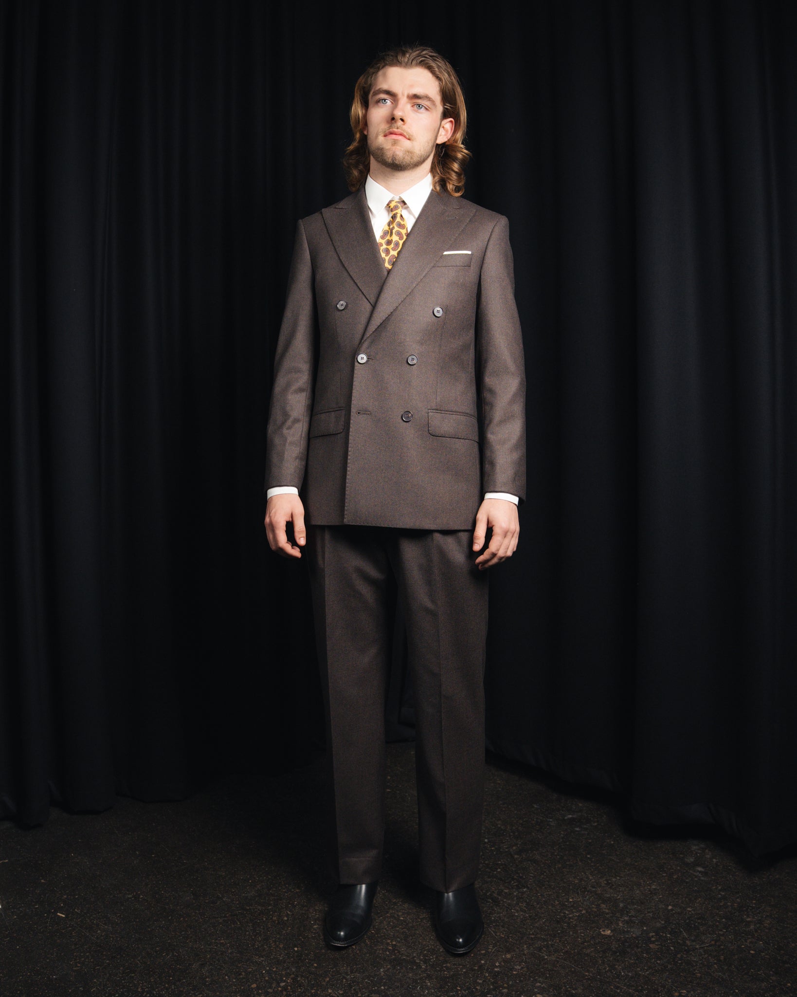 The Classic - Dobbeltradet - Flannel - Brun