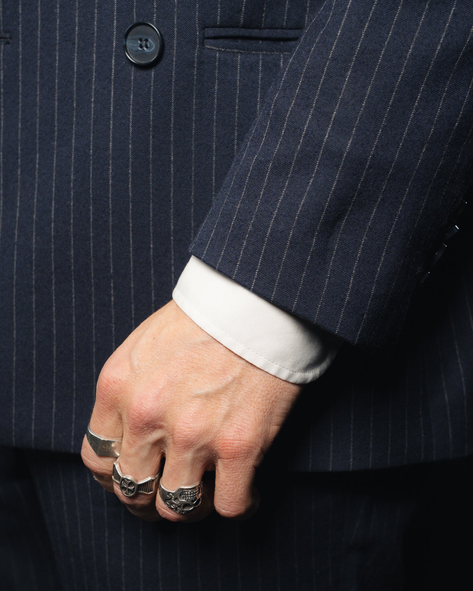 Donny - Wool - VBC - Navy Pinstripe Flannel