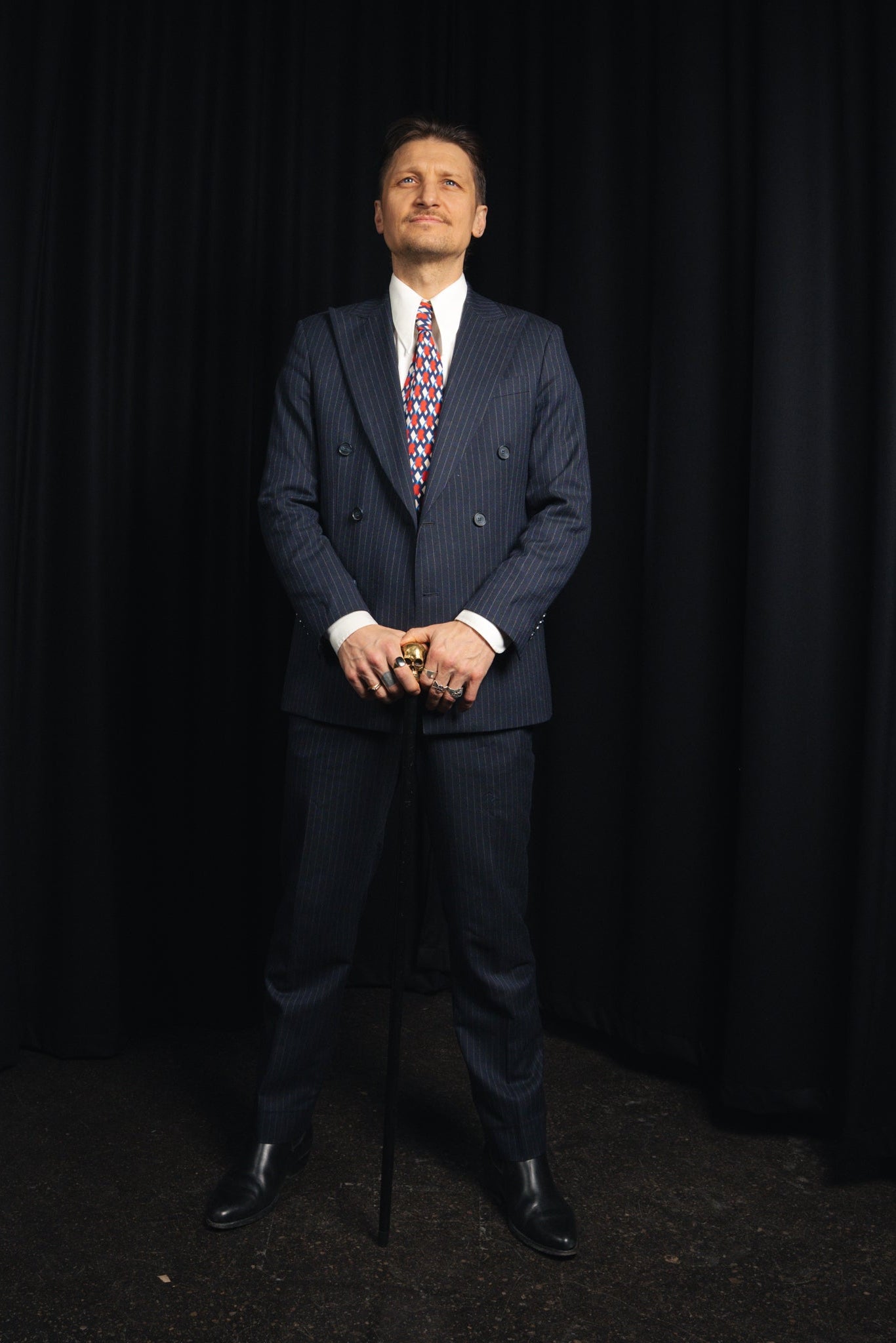 Suit – Double Breasted - Wool - Navy Pinstripe Flannel