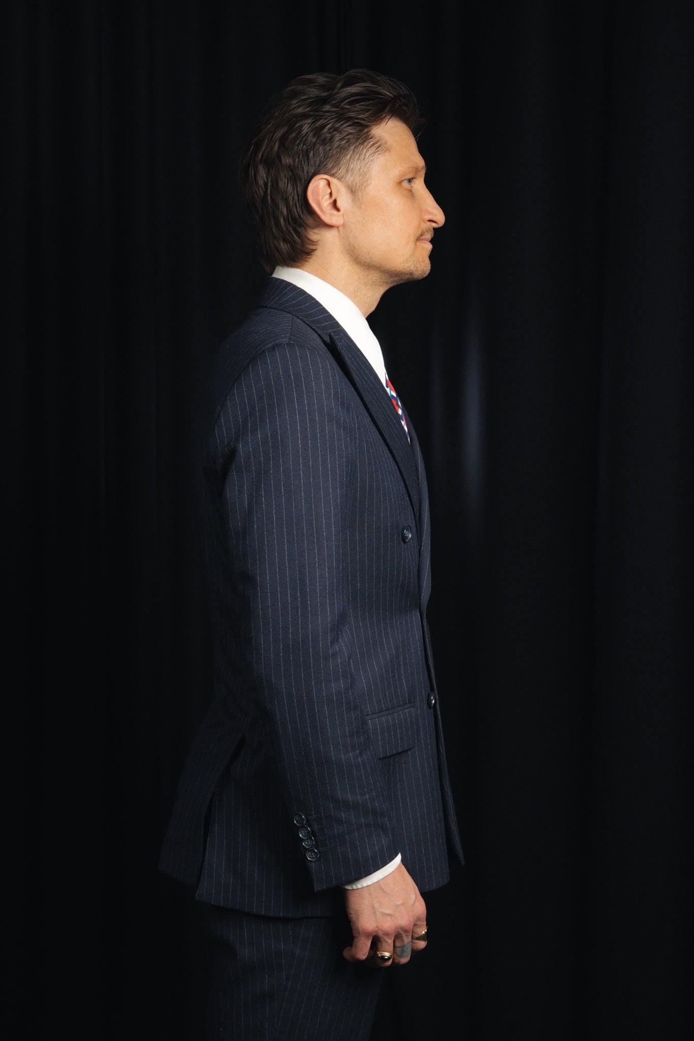 Donny - Wool - VBC - Navy Pinstripe Flannel