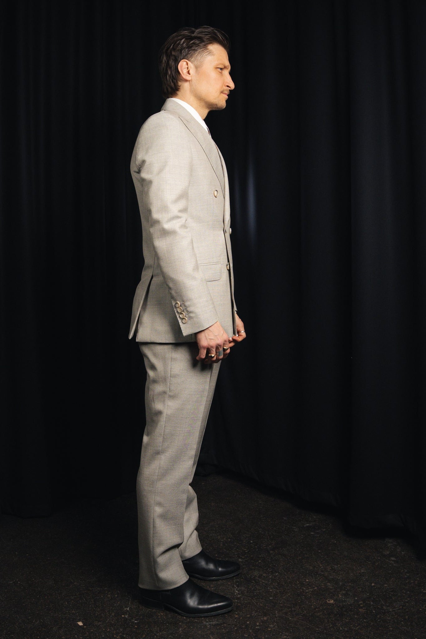 Suit – Double Breasted - Wool – VBC - Sand Melange