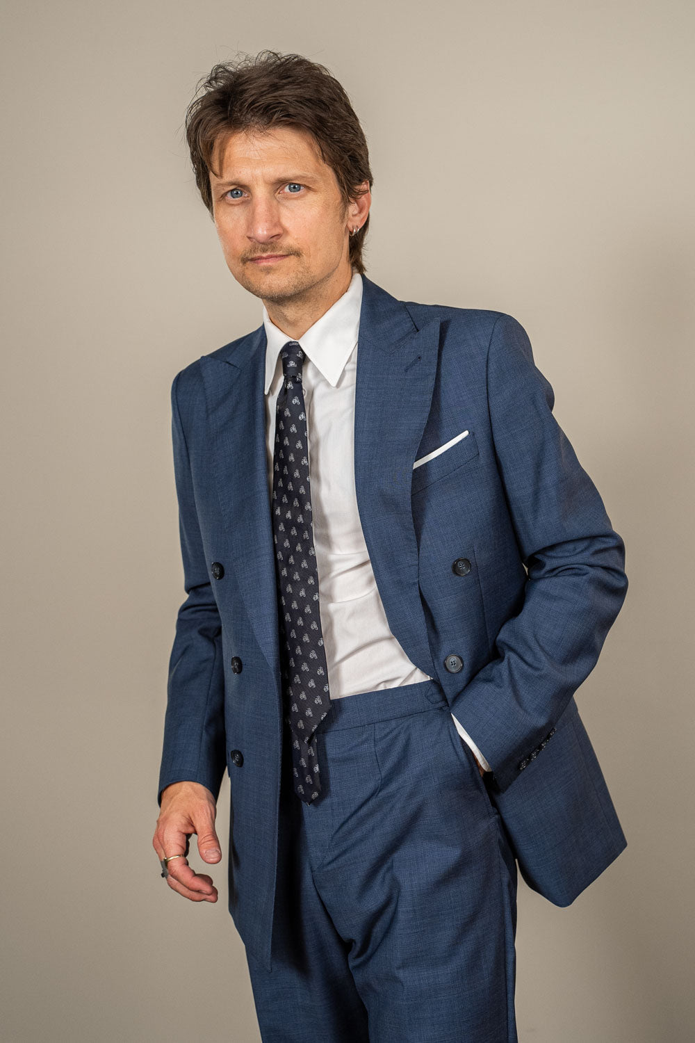 Donny - Wool - Marlane - Blue checkered