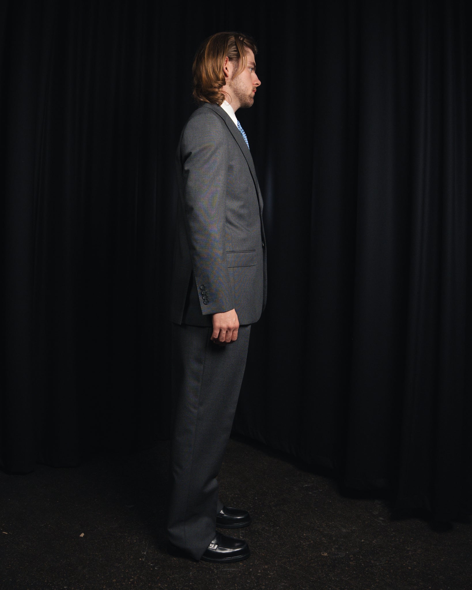 Suit - Single Breasted - 4ply Wool - Rogna - Grey