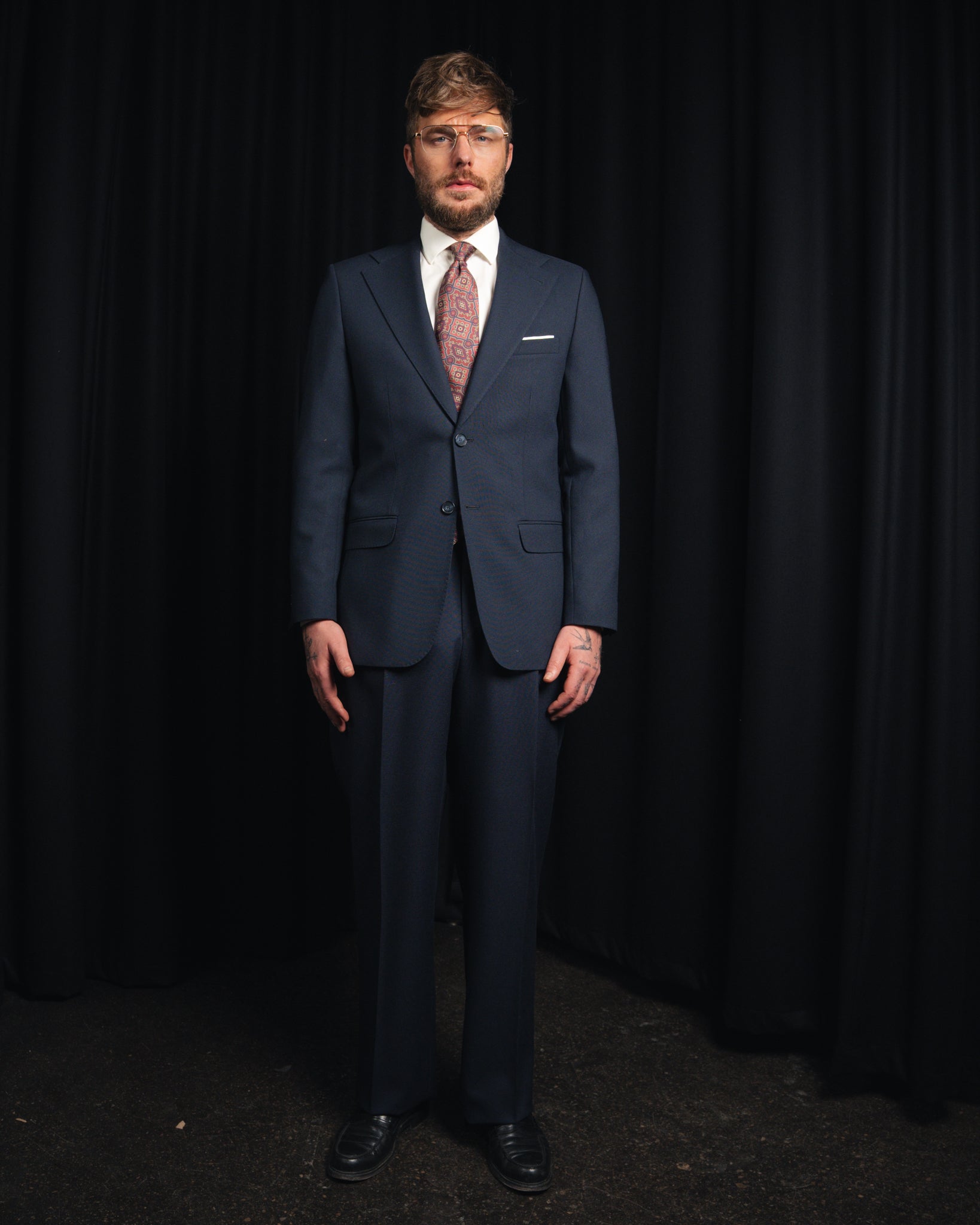 The Modernist - Enkeltradet- 4ply - Navy