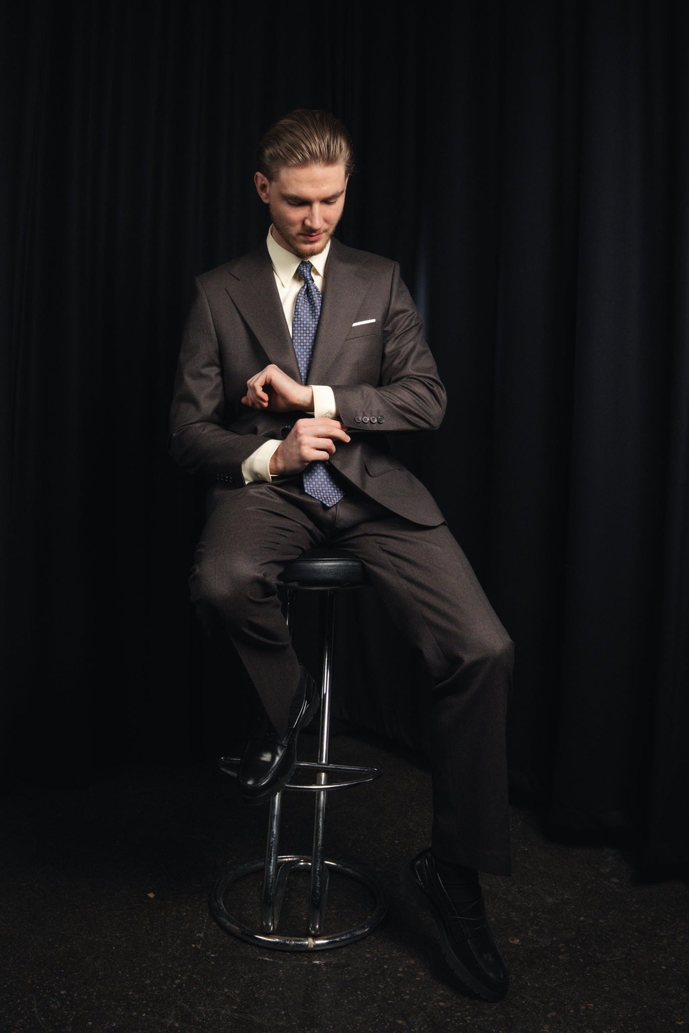 Suit - Single-breasted - VBC - Brown flannel