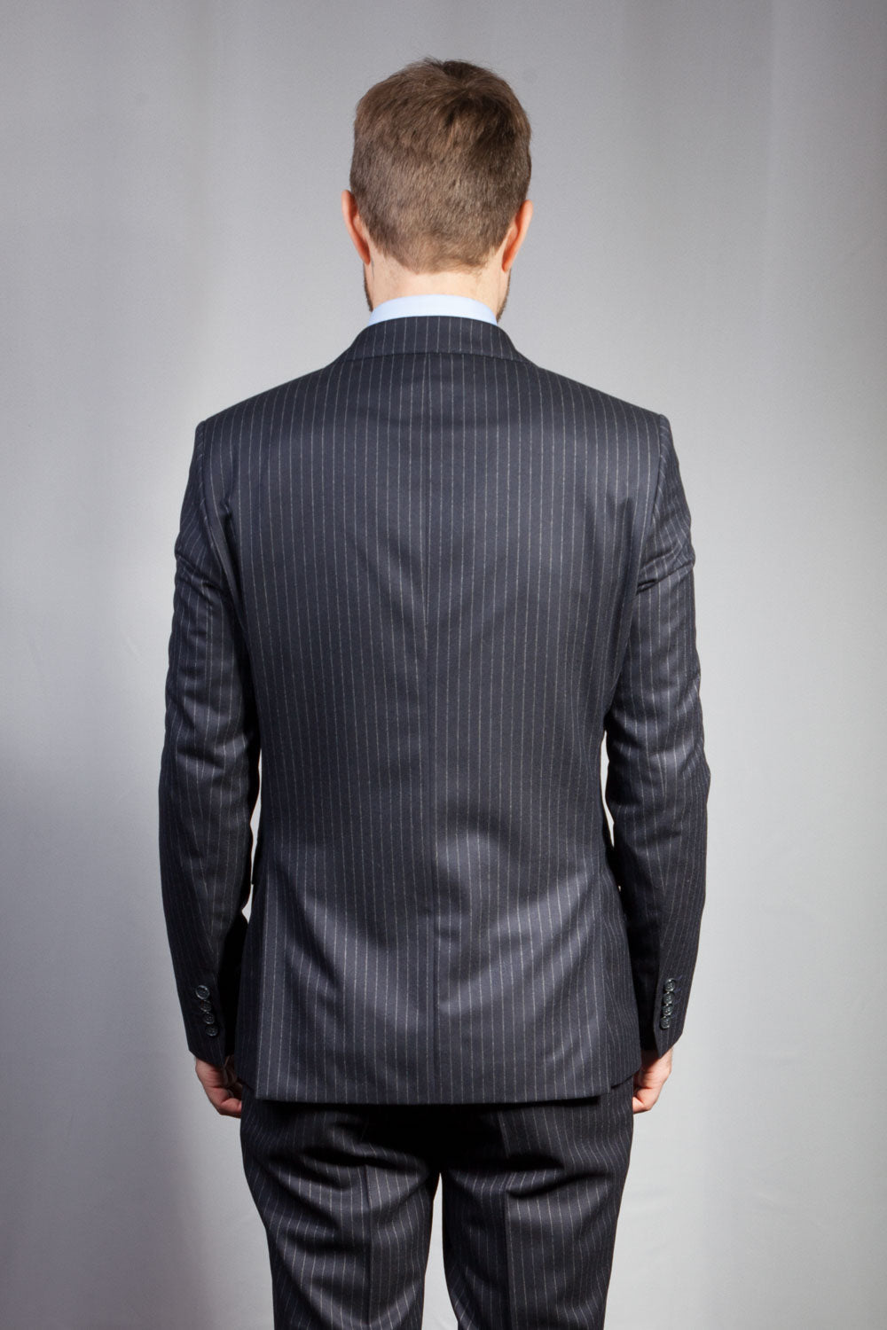 Bob - Wool - VBC - Navy Pinstripe Flannel