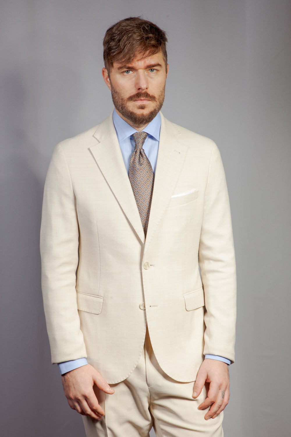 Roger - Wool/Linen - Ivory