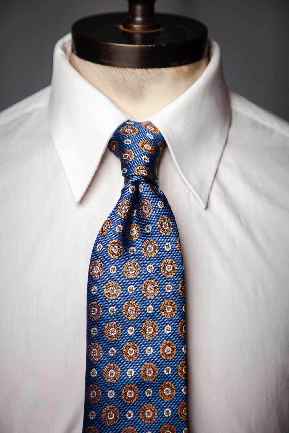 Tie – Silk - Blue/gold - Renaissance
