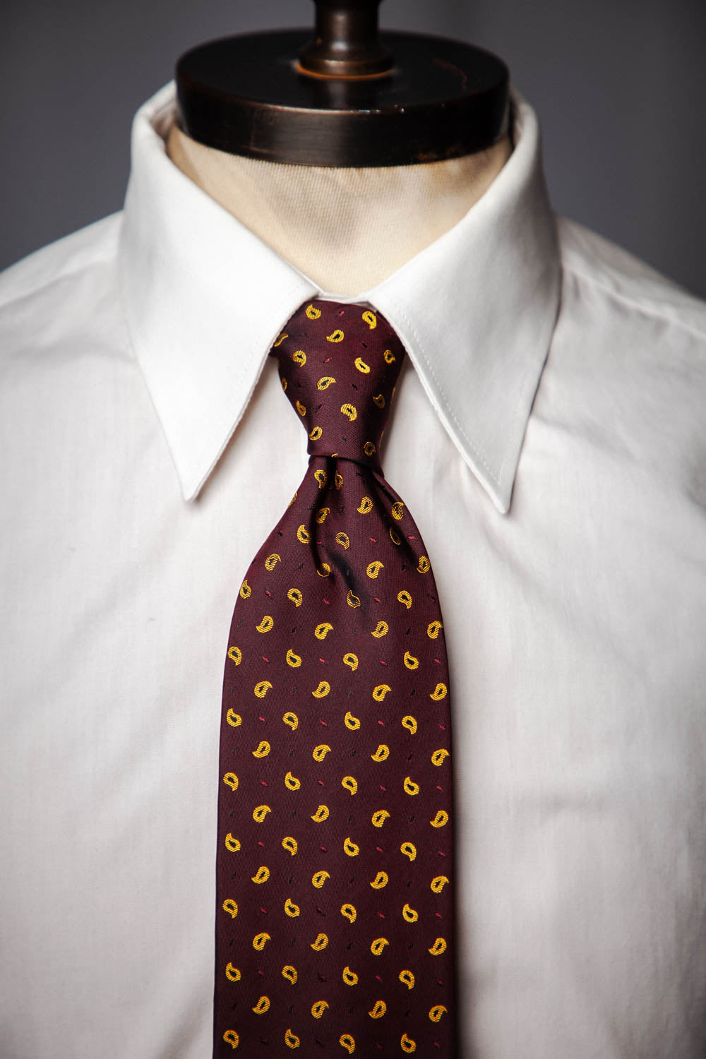 Tie – Silk - Bordeaux/Yellow – Persion