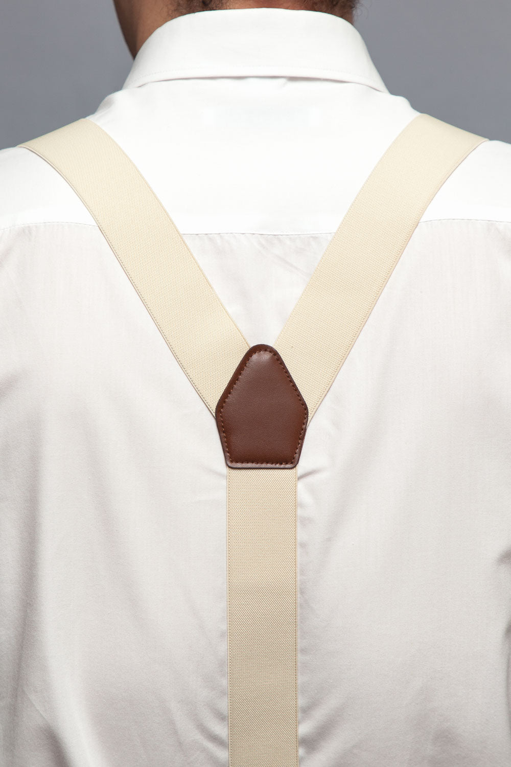 Suspenders - Cream - Leather