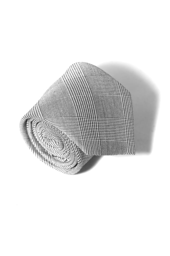 Tie – Cotton – Black/Light Grey Check
