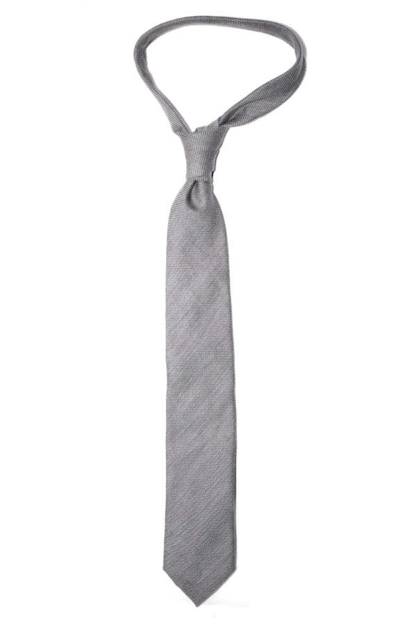 Tie - Cotton/Silk - Grey