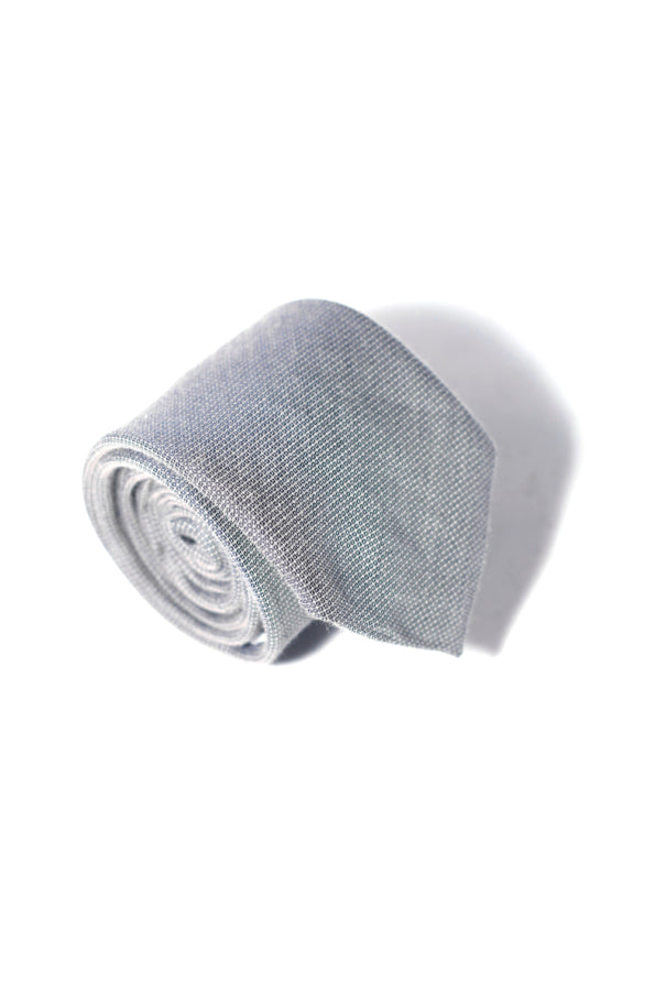 Tie - Cotton/Silk - Grey