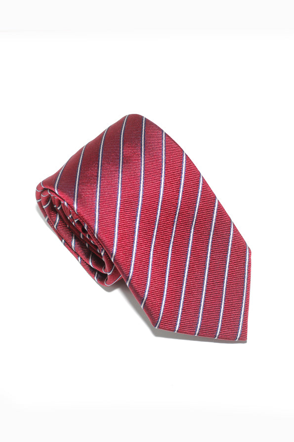 Tie – Silk – Bordeaux – Stripes