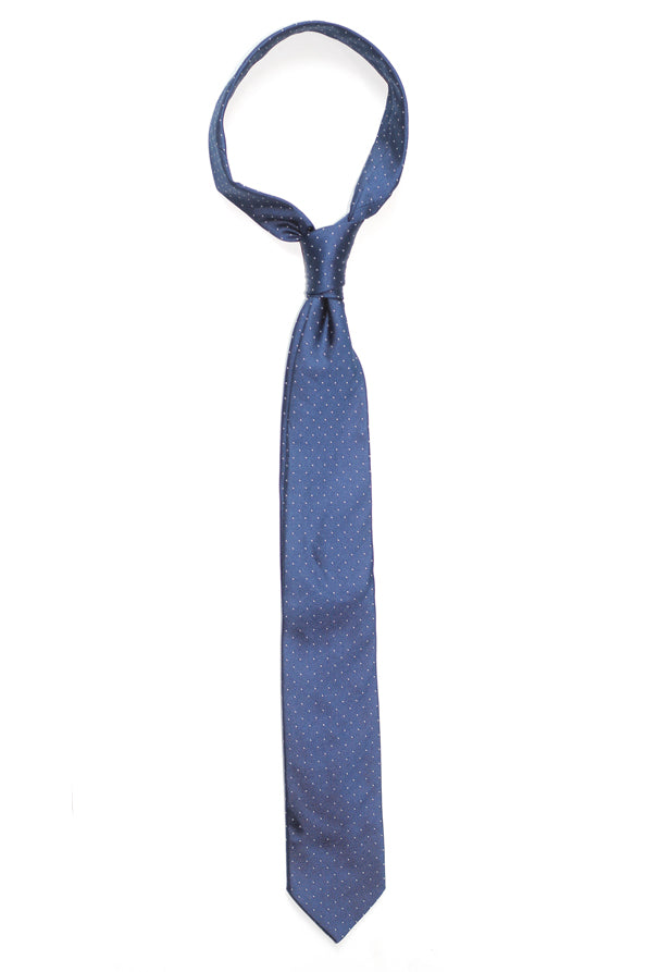 Tie – Silk – Navy – White dots