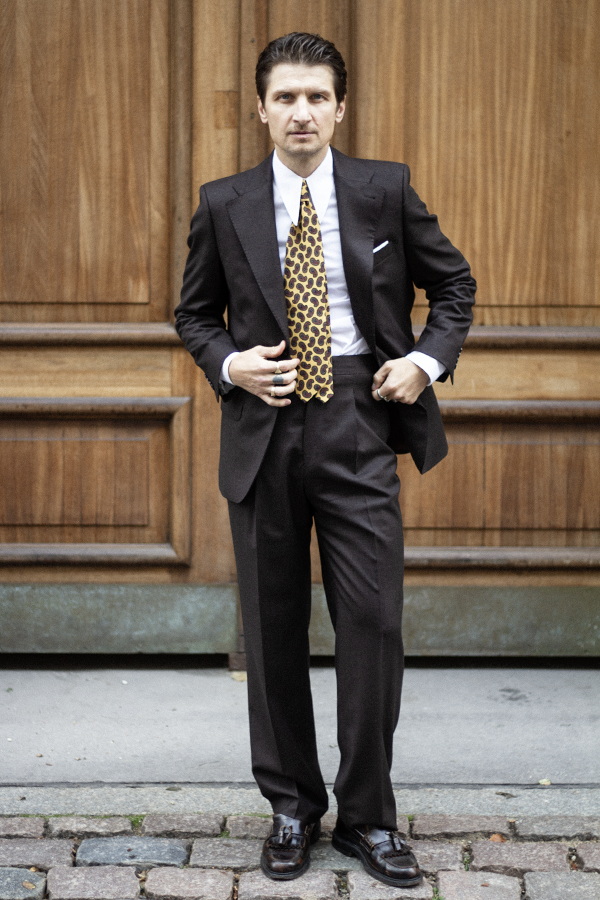 Jakkesæt - Enkeltradet - VBC - Brun flannel