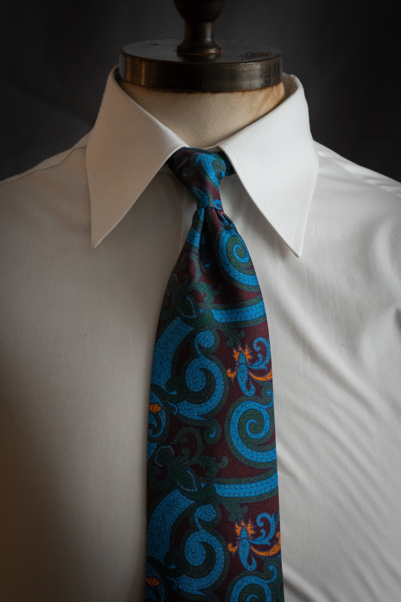 Tie - Silk - Navy striped - Italian