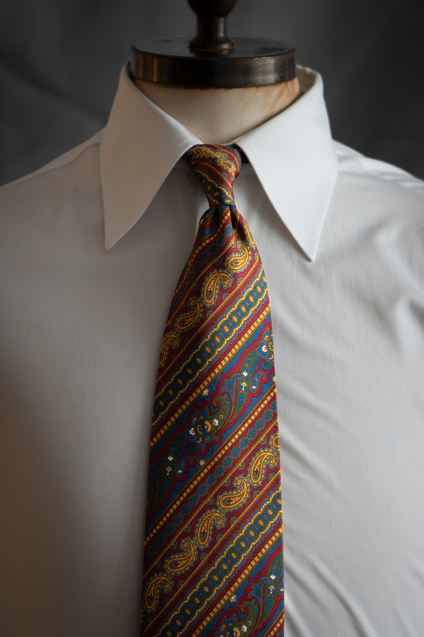 Tie - Silk - Navy striped - Italian