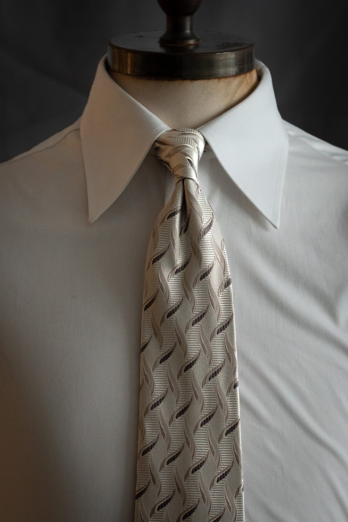 Tie - Silk - Navy striped - Italian