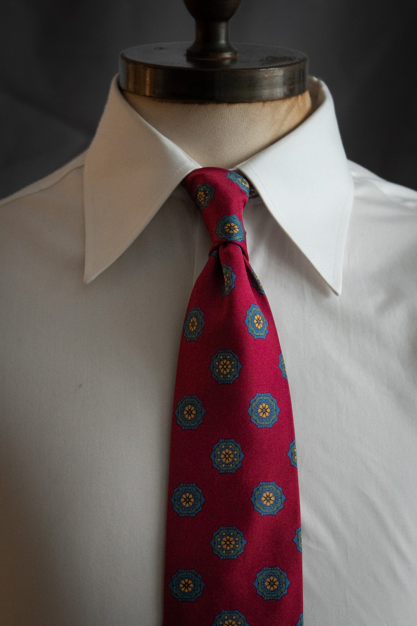 Tie - Silk - Navy striped - Italian