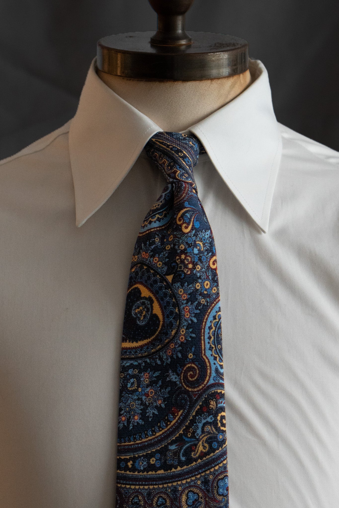 Tie - Silk - Navy striped - Italian