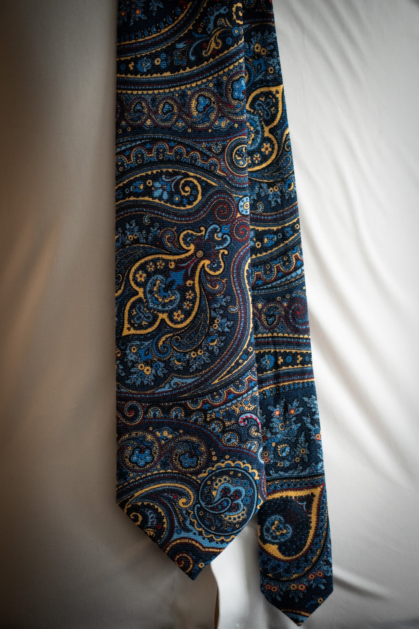 Tie - Silk - Navy striped - Italian