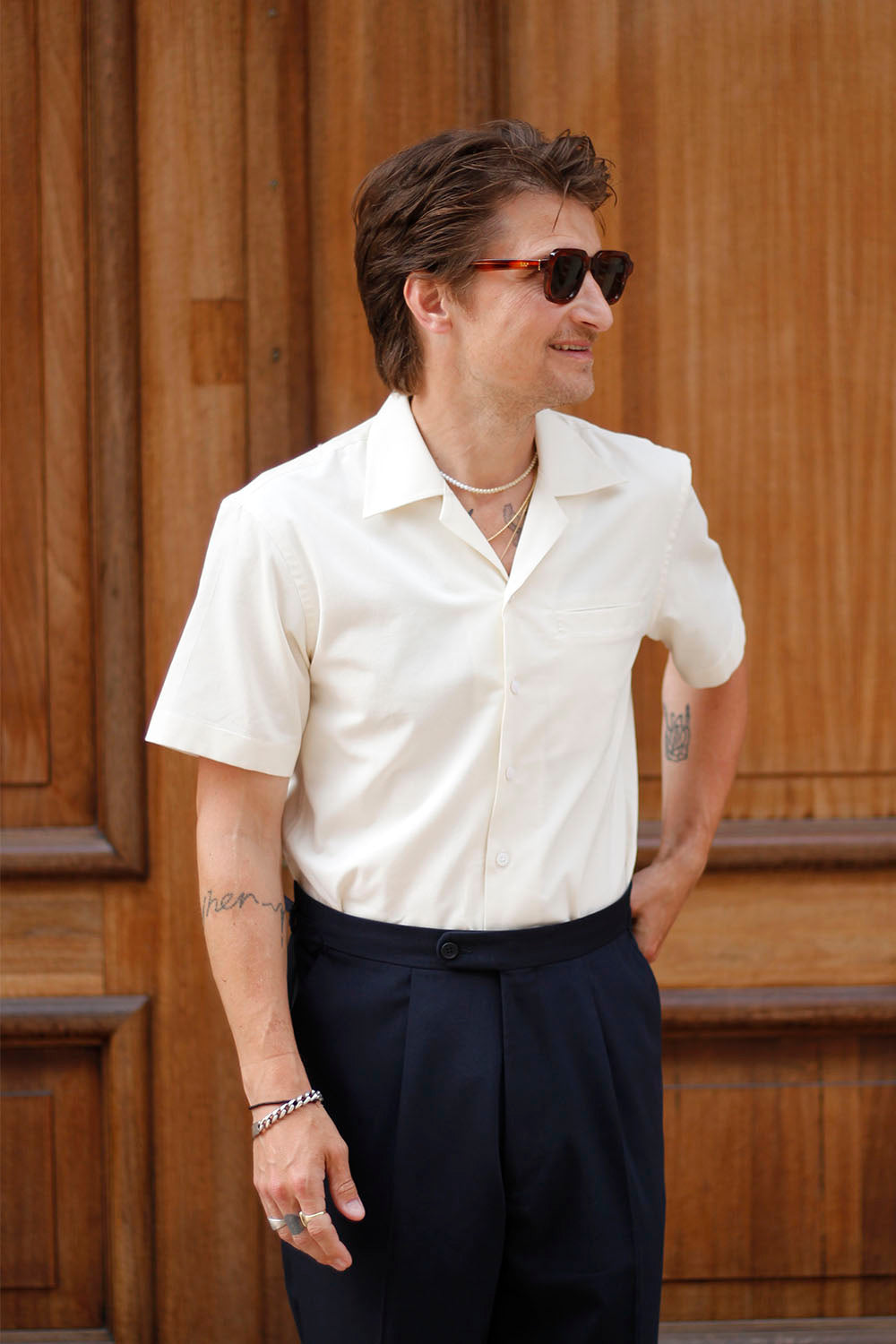 Ante - Velvet - Short Sleeve - Cream - Revere