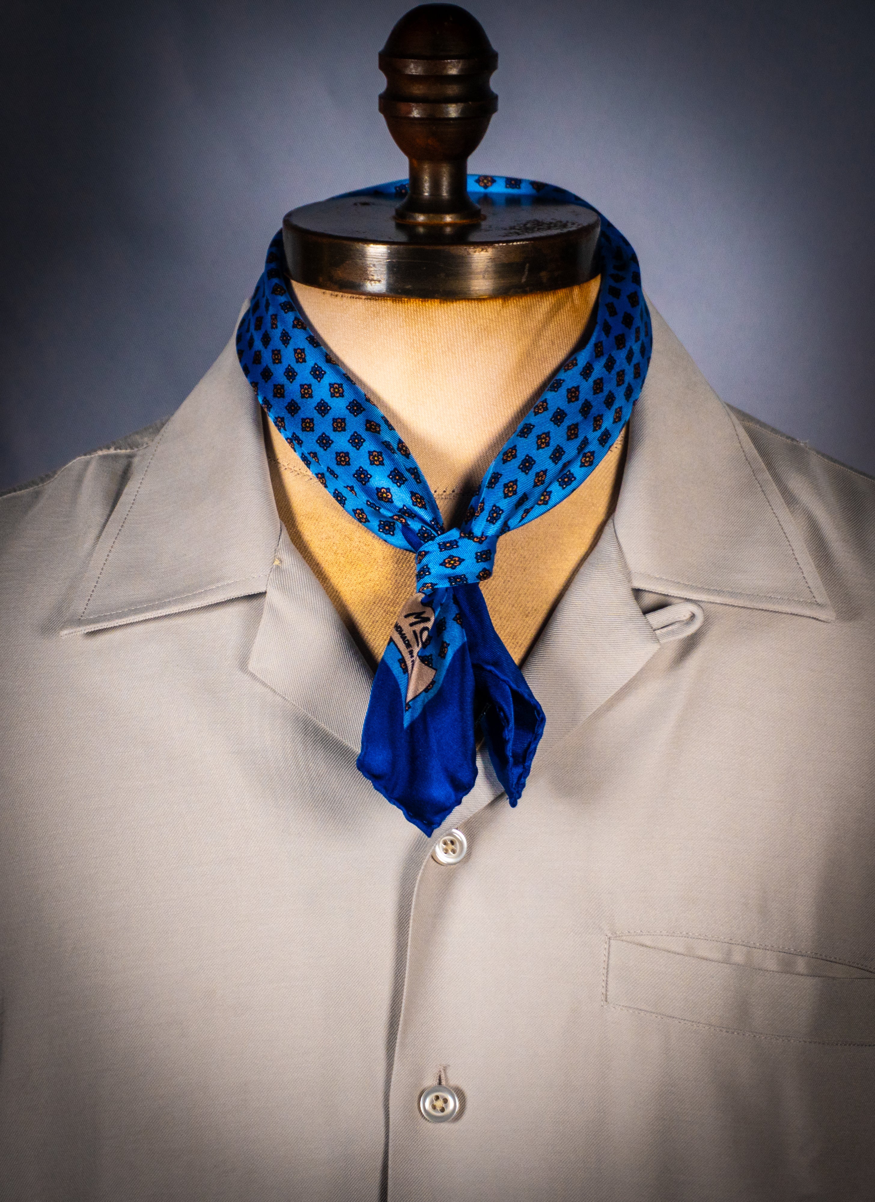 Bandana - Crepe de chine - Lyseblå