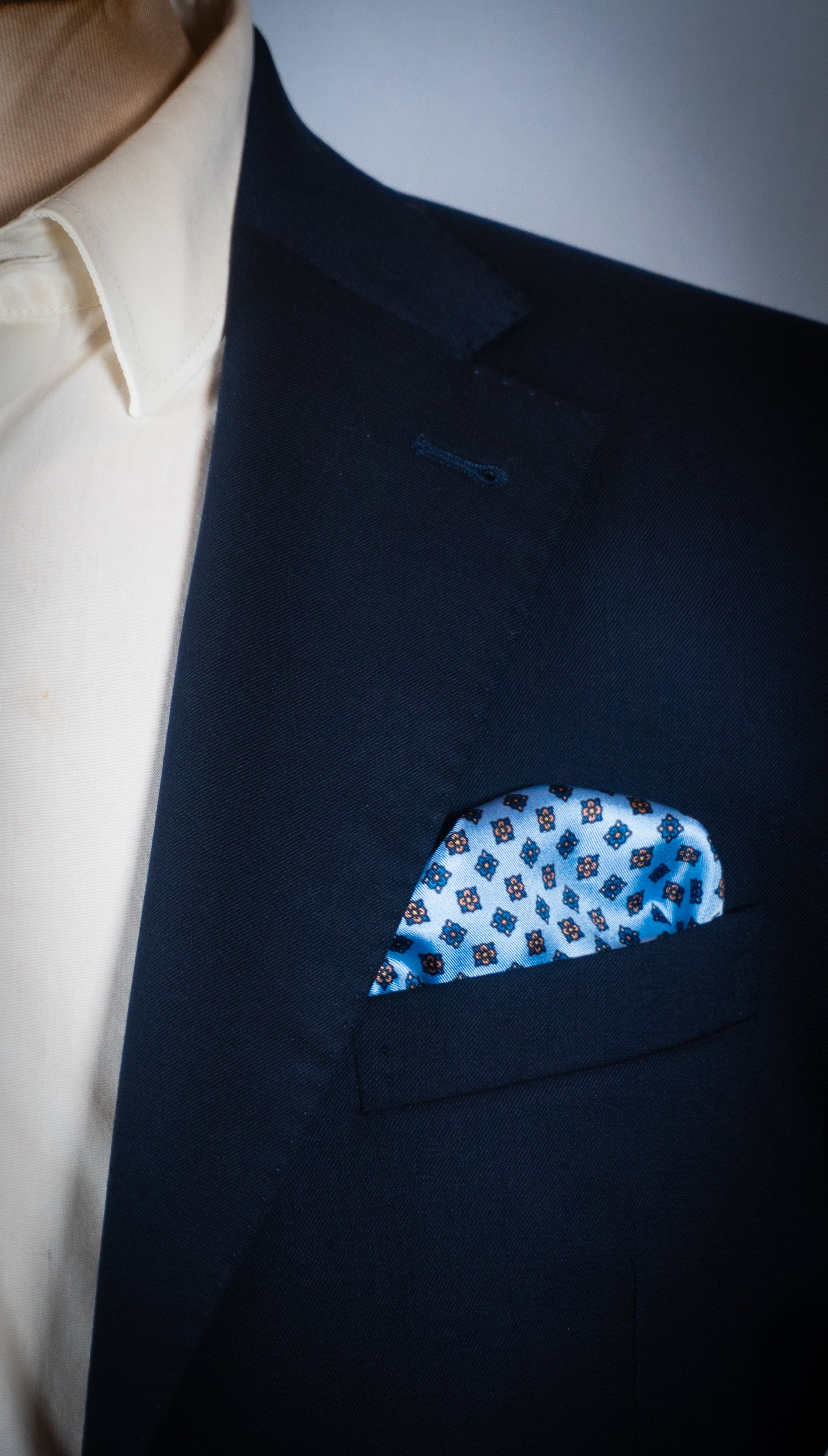 Bandana - Crepe de chine - Lyseblå