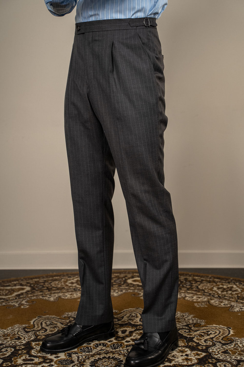 Belfort - Wool - Tessimax - Grey Pinstripe