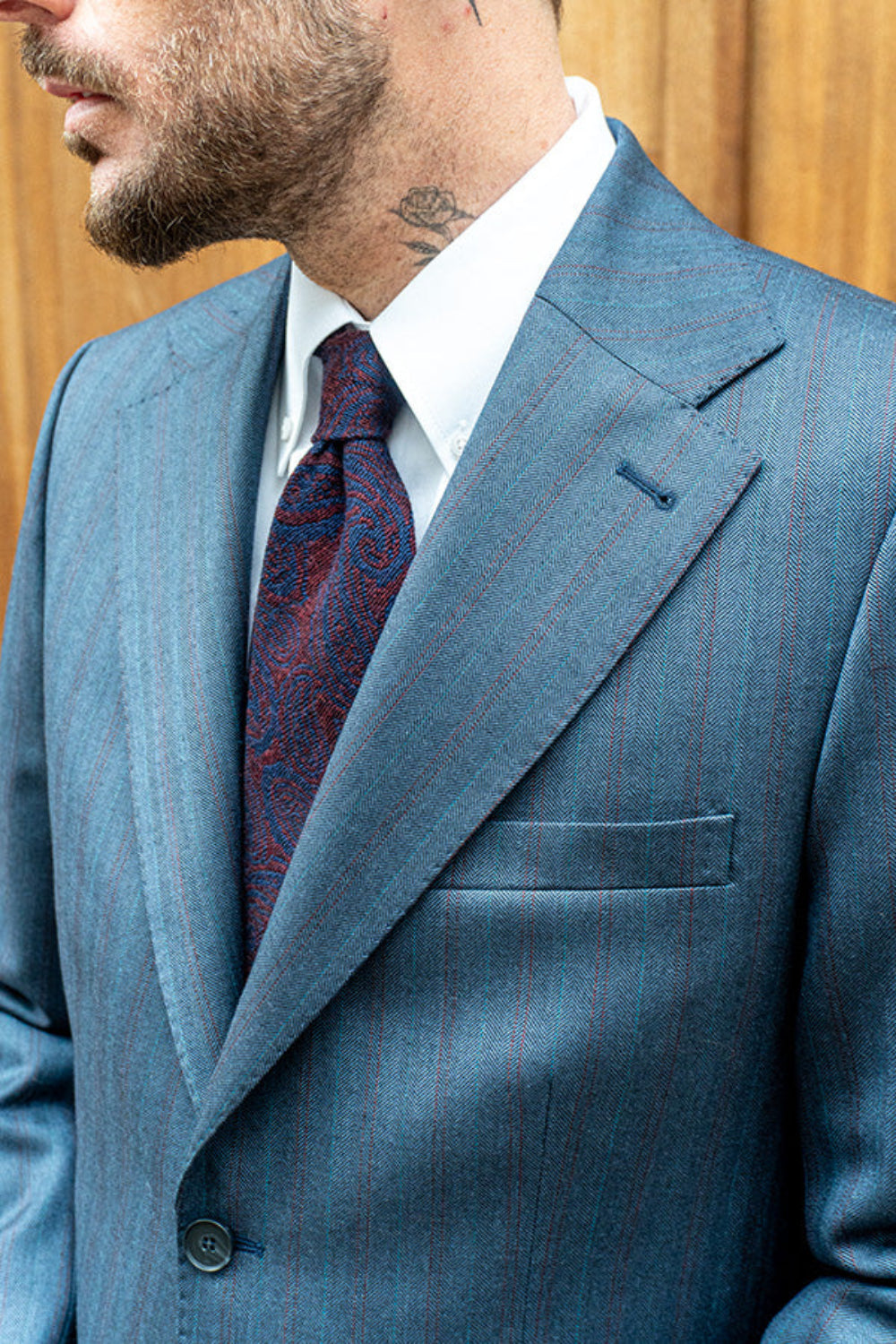 Josh - Herringbone - Blå