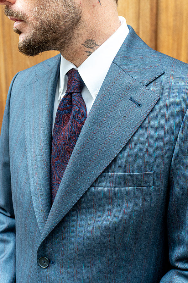 Josh - Herringbone - Blå