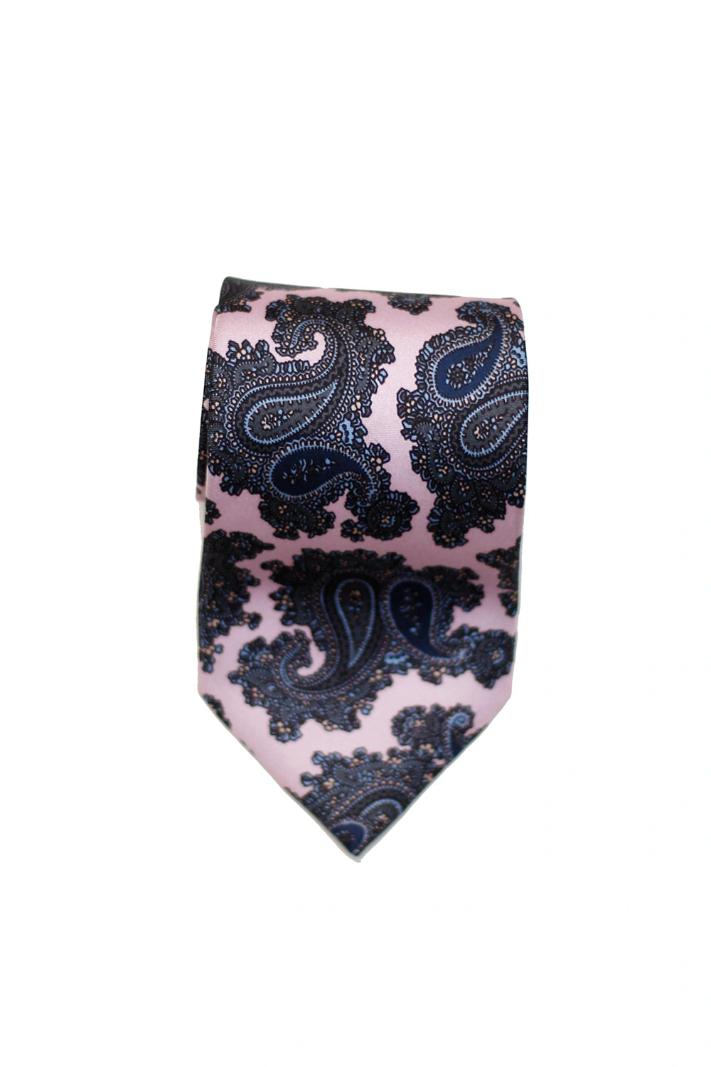 Tie - Silk - Pink paisley