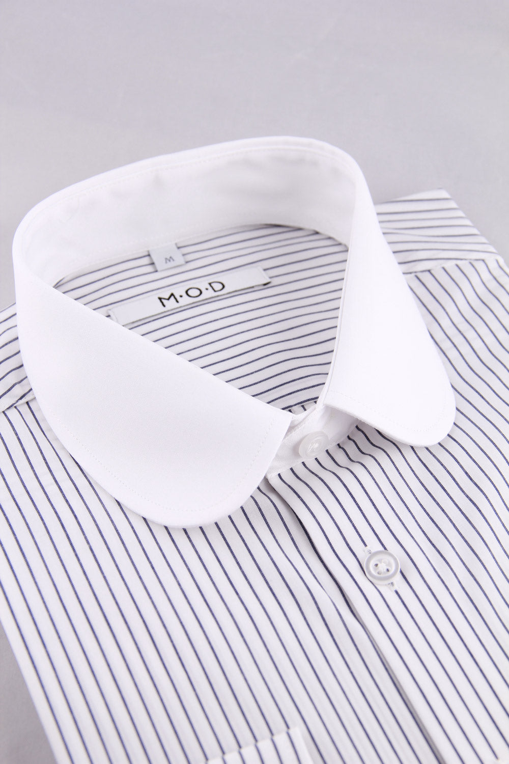 Antun - Poplin - Club collar - Blue Striped