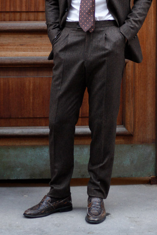 Shelby - Wool - Standeven - Brown Herringbone