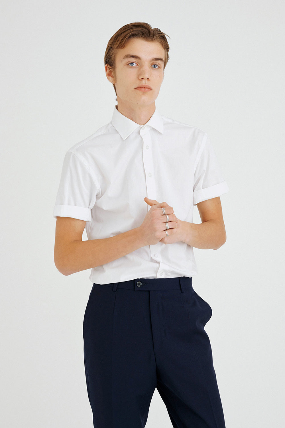 Ante - Poplin - Short Sleeve - White
