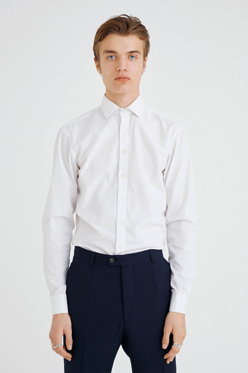 Ante - Poplin - Cutaway Collar - White