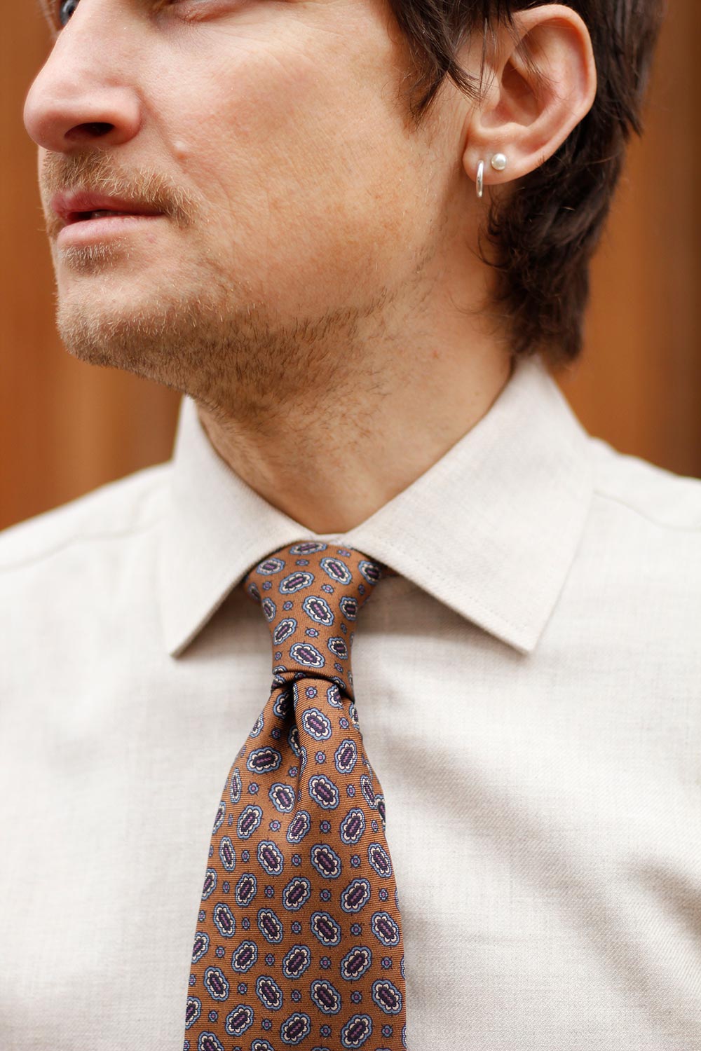 Ante - Poplin - Cutaway Collar - Sand Flannel