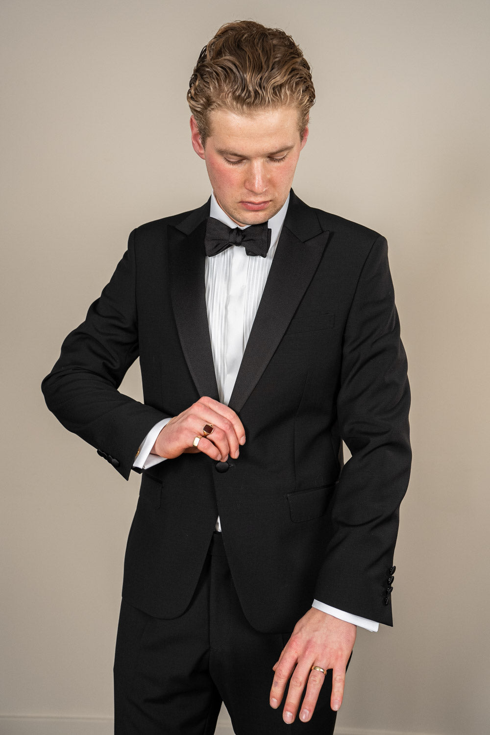 Andro - Tuxedo - Wool - Black