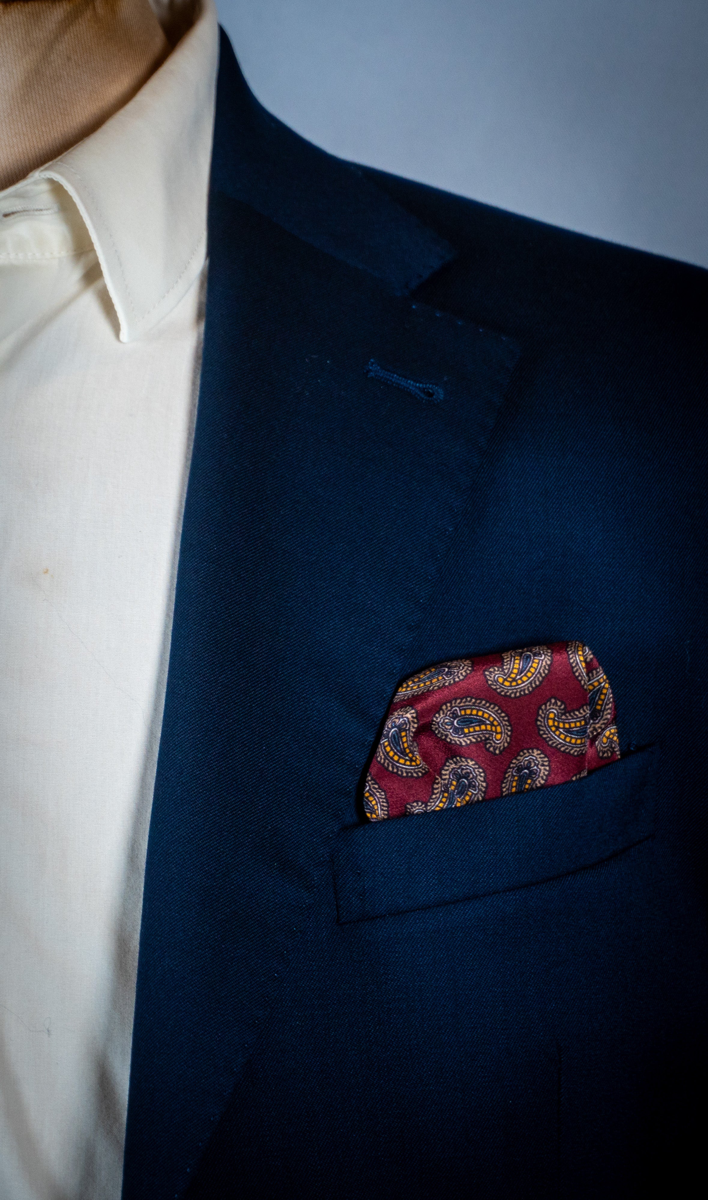 Bandana - Brown Gold pattern - Silk