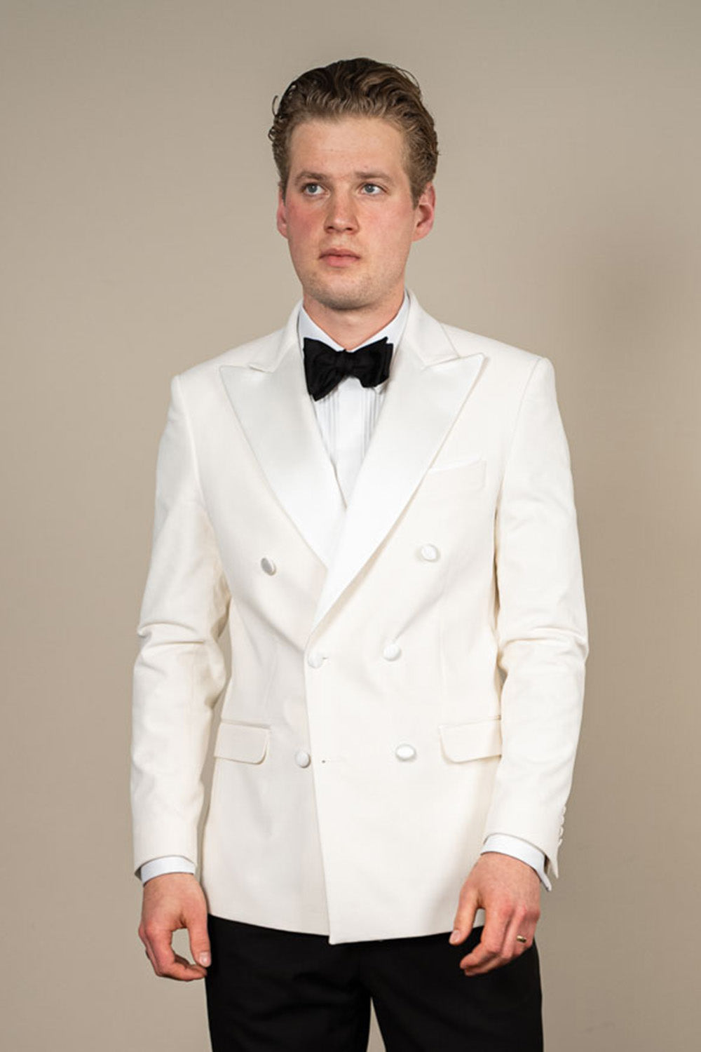 Donny - Velor - Off White - Double row