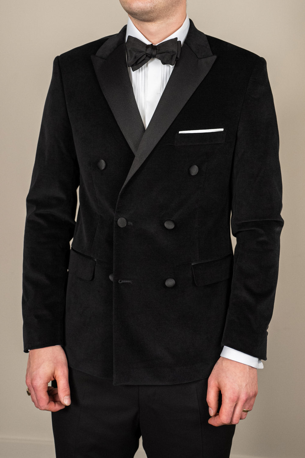 Donny - Velour - Sort - Dobbeltradet