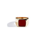 Lillefingerring - Guld - Sten