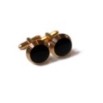 Manchetknapper - Guld med sten
